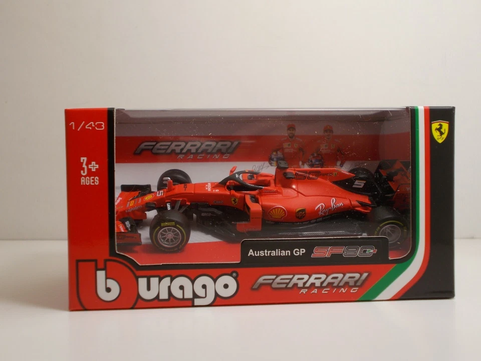 Bburago 36815 FERRARI F1 SF90 #5 S.Vettel 2019 - METAL 1:43 - Immagine 3 di 3