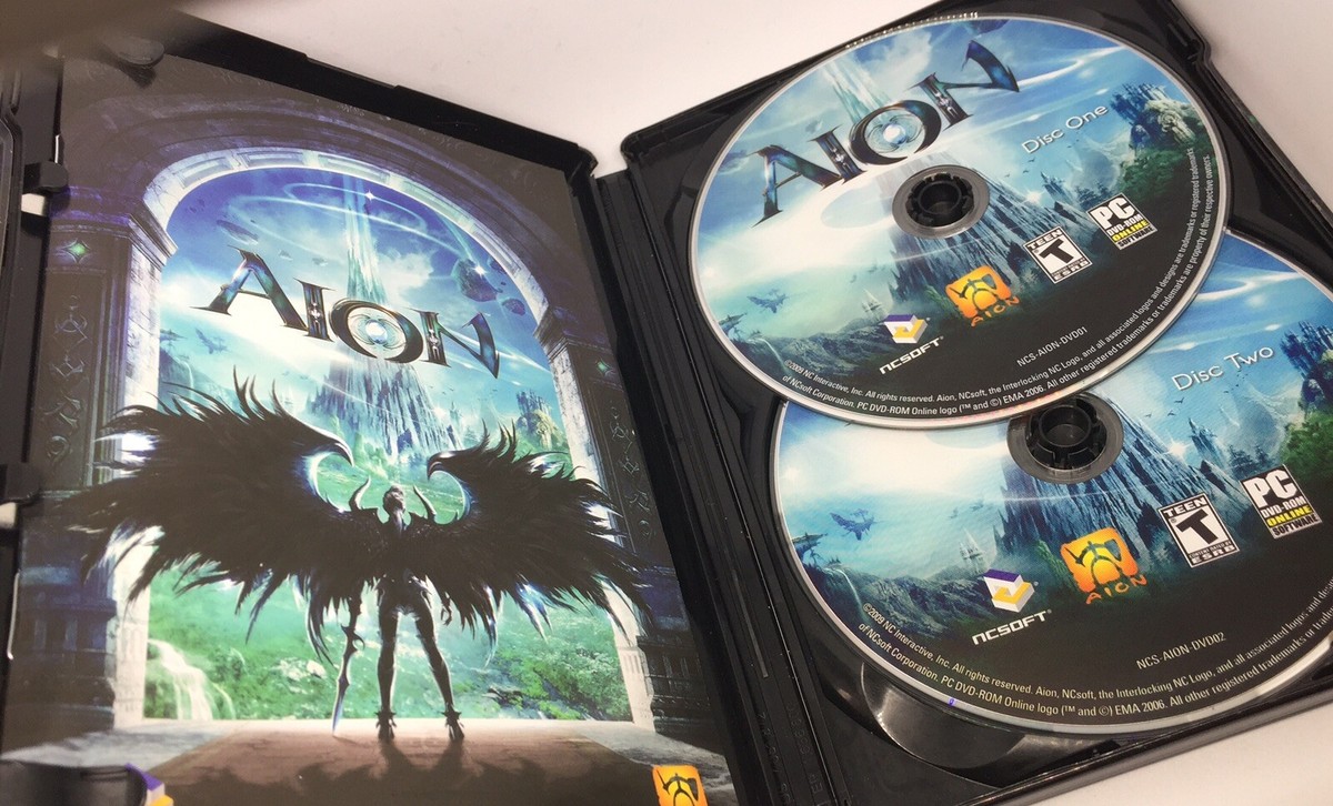 Aion MMORPG 2 Disc Steelcase No Code NC Soft 2009