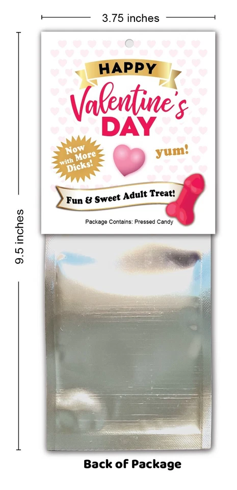 Paquete de 3 tarjetas de regalo divertidas para el pene caramelos corazón polla corazón día de San Valentín ADULTO Foto 4 de 4