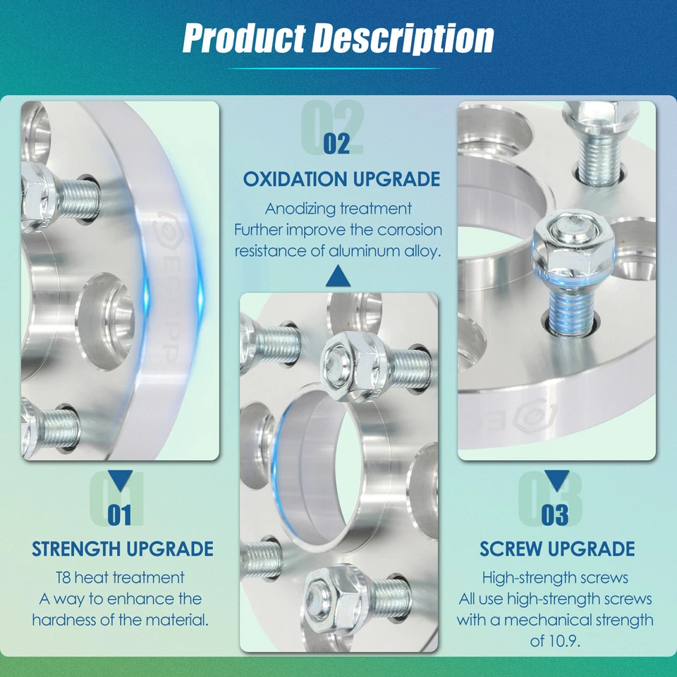 2 piezas espaciadores de rueda centrados en el cubo de 20 mm 4x100 para Toyota Corolla MR2 Mazda MX-5 Miata Foto 3 de 4