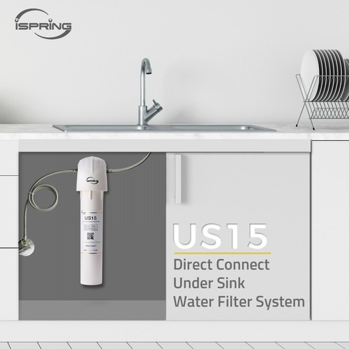 iSpring US15L Under Sink Water Filter System,8K Gallons High Chlorine Reduction - Picture 4 of 7