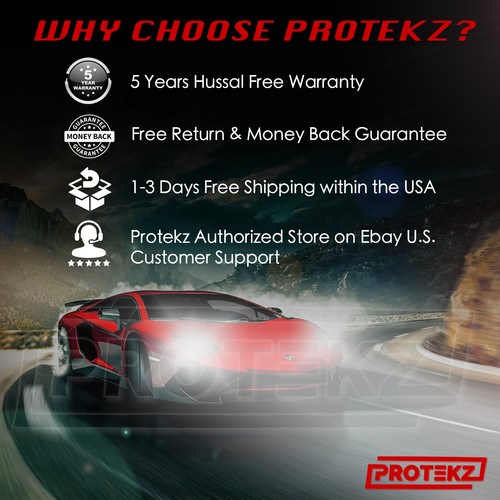 Protekz LED Fog Light Kit 2 Bulbs CREE H8 6K for 2016-2019 Mini Cooper Clubman - Picture 2 of 12