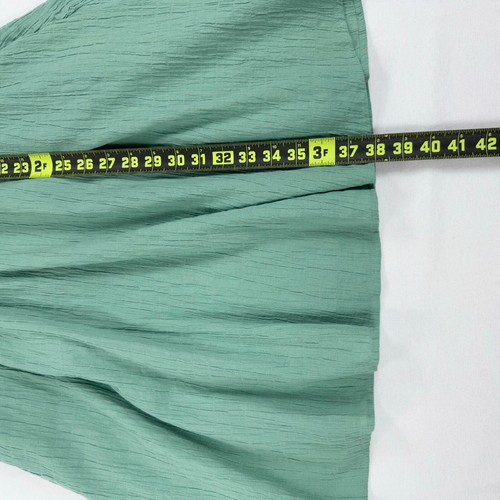 J Crew Factory Womens Gauze Flutter Sleeve Mini Dress Small Eucalyptus Green - Picture 13 of 15
