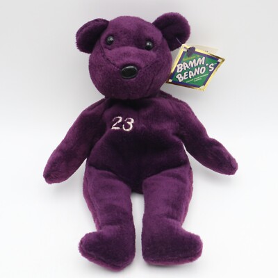 1998 David Justice #23 Salvino's Bamm Beano's PVC Pellet Beanie Bear w/ Tag