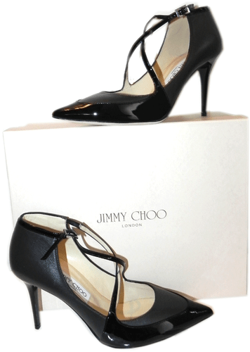 Jimmy Choo Pumps Madera Crisscross Pointed Toe Pump Black Shoes 38.5- 8 - Picture 1 of 7