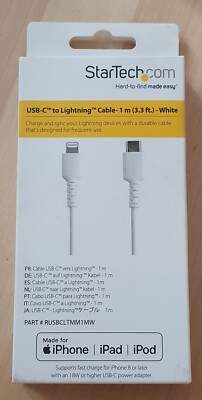 Startech.com Lightning zu USB-C Typ-C Kabel to Lightning 1m White