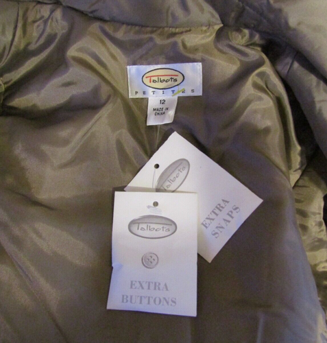 NEU TALBOTS PETITES NYLON/POLYESTER gefütterte Jacke Blazer taupe braun Gr: 12P - Bild 14 von 17