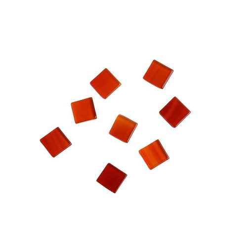 Cabujón plano cornalina natural forma cuadrada calidad AAA piedras preciosas para joyería - Imagen 2 de 10