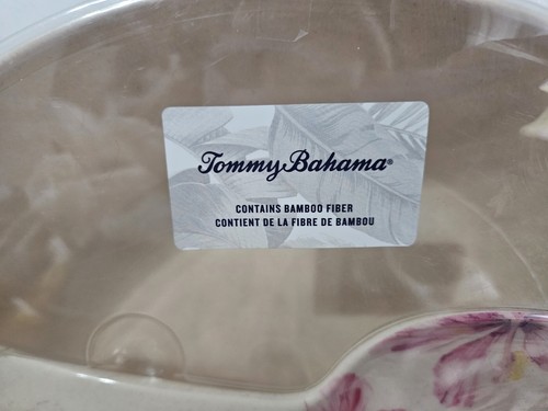 Tommy Bahama Melamine Serving Salad Bowl Server Utensil 3 pc SET Tropical Floral - Picture 3 of 5