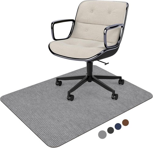 Eco-Friendly 55"x35" Corduroy Chair Mat with Anti-Slip Backing for Office & Home - Picture 3 of 9