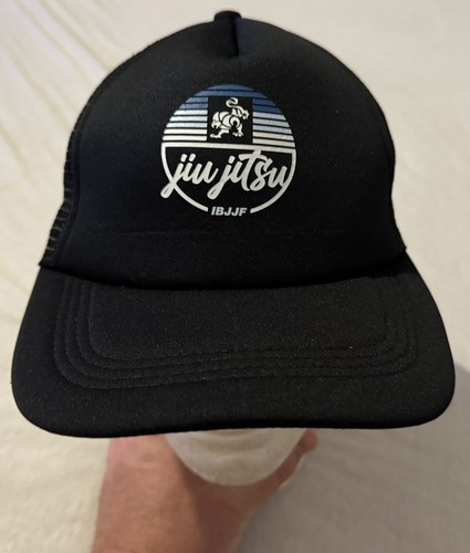 IBJJF Jiu Jitsu Lion Logo Foam Trucker Hat Cap Mesh SnapBack Black
