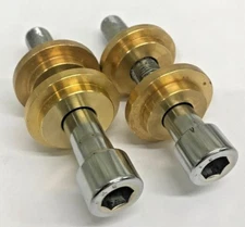 BRASS Handlebar Riser Solid Mount Bushings and Bolts 1973 up Harley hd bobber