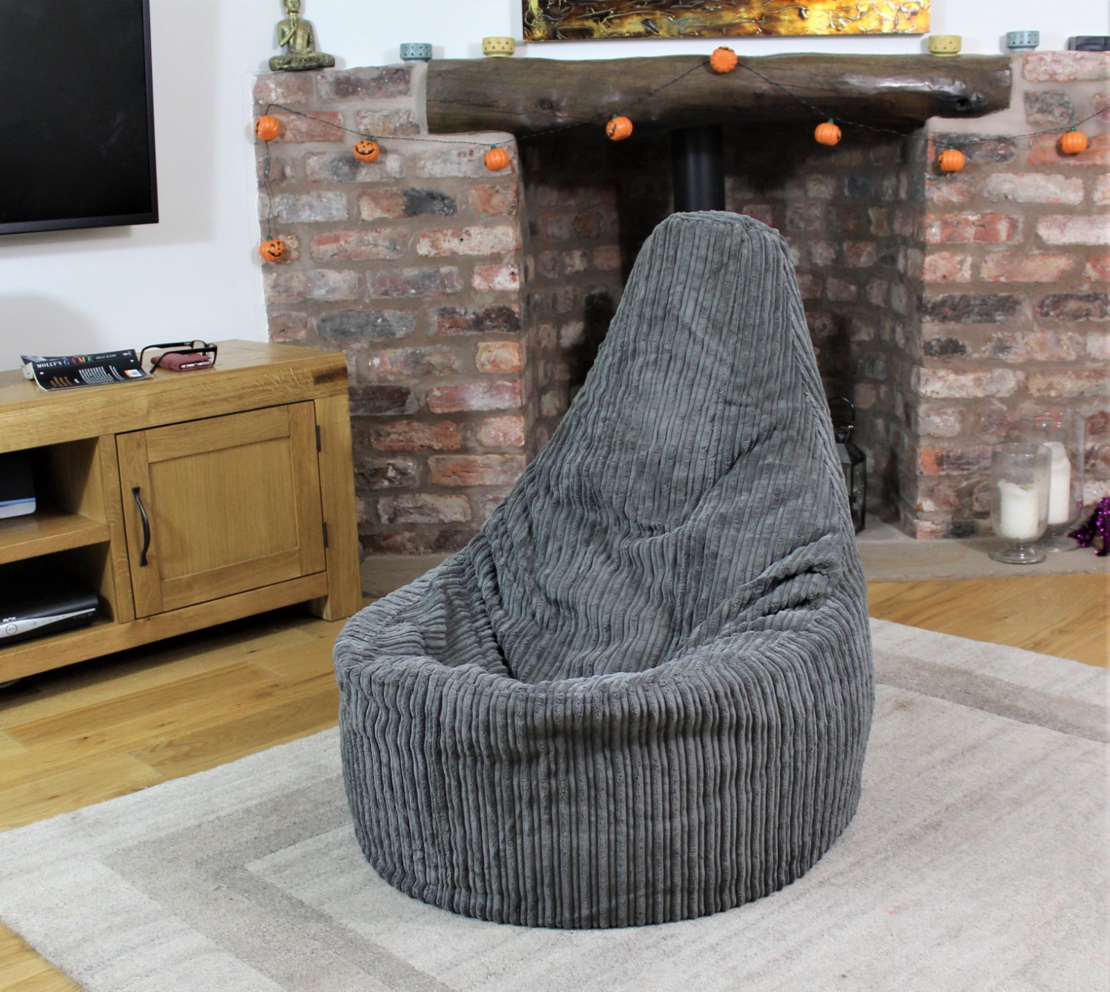 Bean Bag Chair Gamer Beanbag Adult Gaming Large Jumbo Cord Pod Big Arm Corduroy - Picture 7 of 23