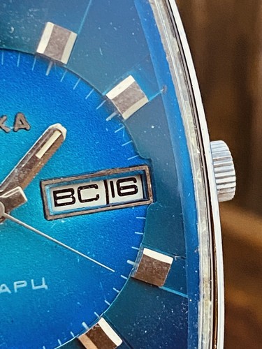 70er Jahre CHAIKA QUARTZ RESONATOR Blue Electron Chajka UdSSR Uhr Cal.3050 #1670 - Bild 3 von 21