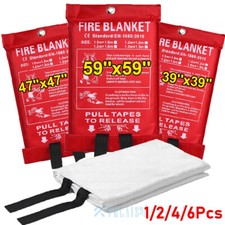 Large FIRE BLANKET Fiberglass, Fire Extinguishing Blanket 59''x59'', 47''x47''