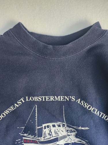 Vintage Downeast Lobstermen's Association D.E.L.A Hanes Sweatshirt Adult L Rare - Picture 12 of 13