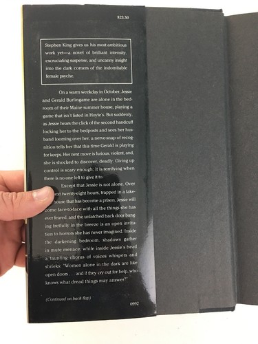 Stephen King Geralds Game Hardcover With Dust Jacket - Picture 5 of 12