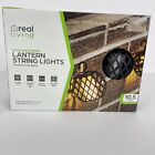 Real Living Led Solar Lantern Patio String Lights 10.5 Ft 5 Ct Warm White