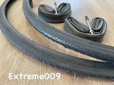 700x25c Bicycle BLACK Tires & Tubes for 700" Road Bikes & other 700 x 25C