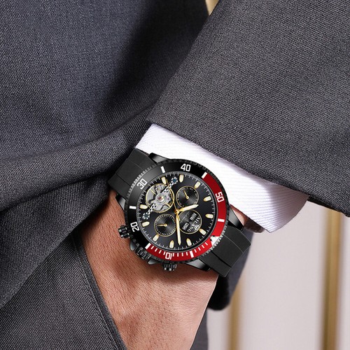AILANG Herrenuhr Automatik Mechanische Armbanduhr Hohl Leuchtender Kalender Woche - Bild 4 von 31