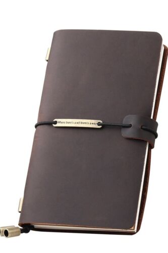 Leather Travel Journal Notebook Refillable Travelers Notebook New In Box - Picture 1 of 7