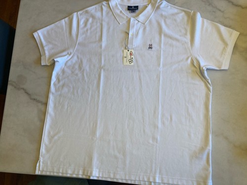 Neu mit Etikett Psycho Bunny Herren Big & Tall klassisches Polo weiß 5XL genäht UVP $ 130 - Bild 8 von 21