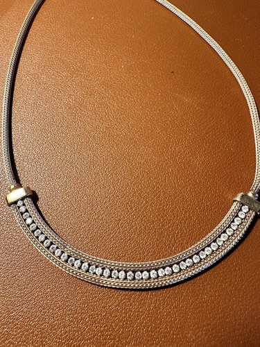 Collana Vintage JCM 925 Italia Zirconi 18” - Foto 2 di 6