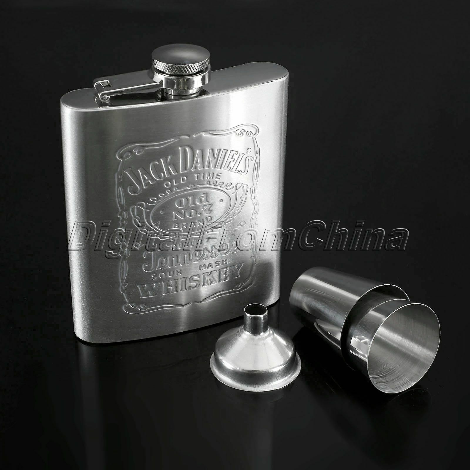 Stainless Steel Liquor Hip Flask 7oz Whiskey Alcohol Wine Flagon Bottle Men Gift