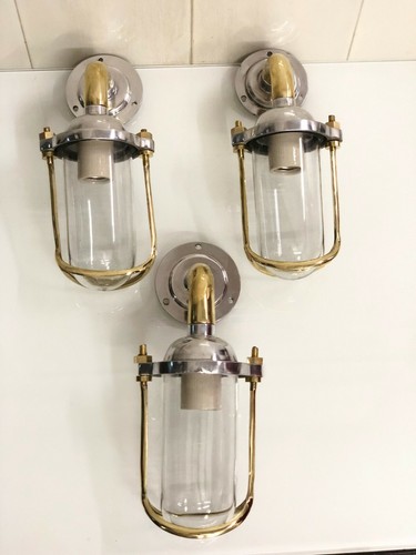 Hermoso Aplique de Pared Aluminio y Latón Metal Antiguo Cisne Lámpara Lote 2 - Imagen 6 de 12