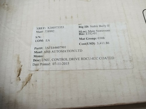 ABB AUTOMATION 3AFE64607901 RDCU-02C UNIT, CONTROL DRIVE COATED "FAST SHIPPING" - Picture 3 of 8