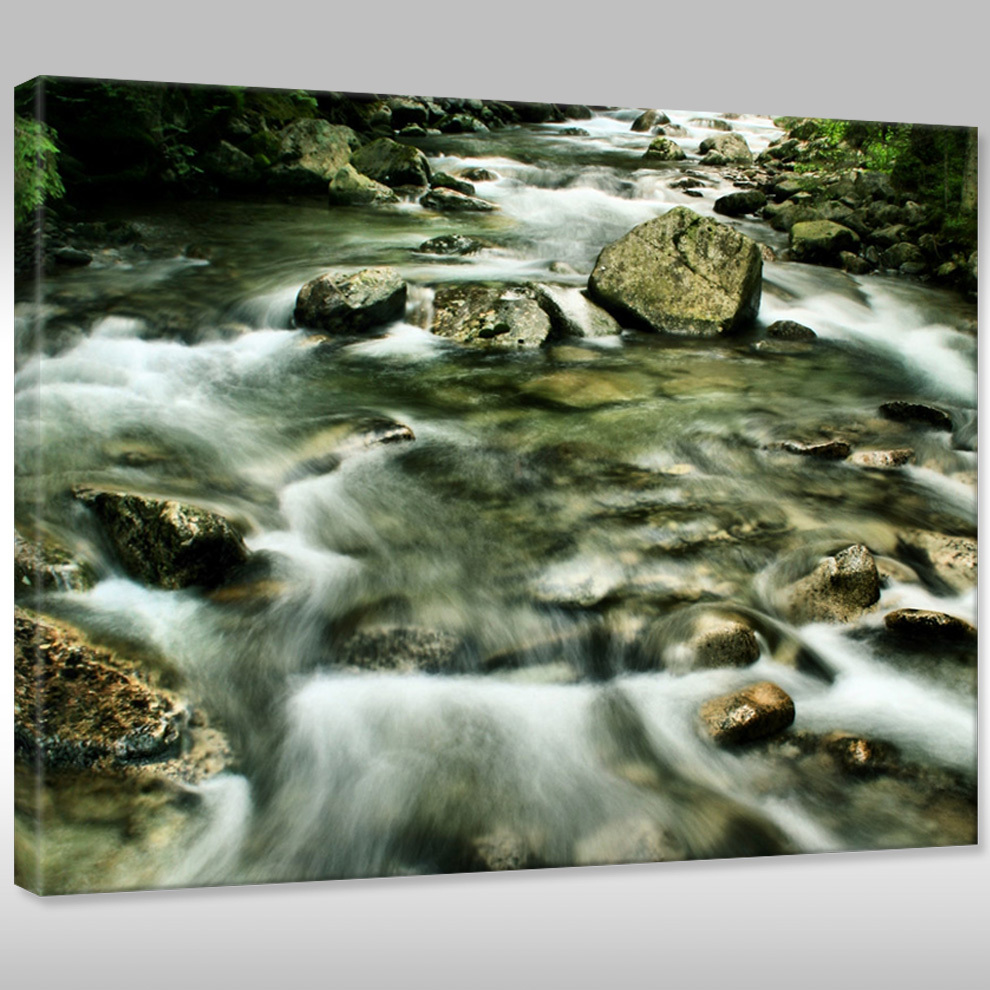 Quadro Quadro Quadro su tel Tela telaio con cunei Natura paesaggio di Montagna ruscello c0c190 Quadro Quadro Quadro su tel Tela telaio con cunei Natura paesaggio di Montagna ruscello c0c190