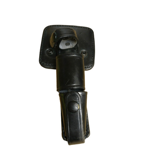 PWL schwarz Leder Schlagstockhalter Dienst Gürtel Schlagstock Etui ex Polizei Sicherheit Militär - Bild 1 von 5