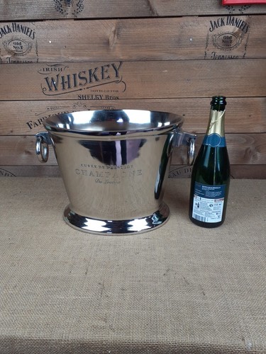 Decorative Heavy duty nickel plate engraved champagne bucket - Picture 7 of 18