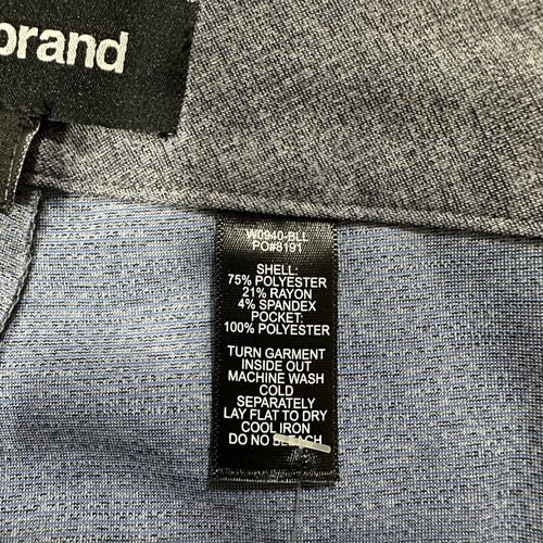 NWT Betabrand Yoga Dress Pants Women’s 14 Long Gray Blue Zip Button Fly Pockets - Picture 5 of 10