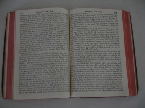 ANTIQUE DOMBEY AND SON CHARLES DICKENS HC LEATHER Buy it Now MAKE OFFER! - Foto 6 di 7
