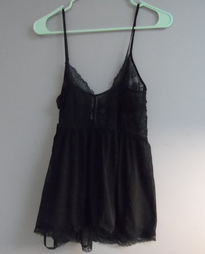 Adore Me Women's Lace See Through Risque Babydoll w/ Panty 00128 Black XL - Picture 2 of 4