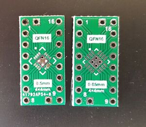 10 PCS QFN16 Pin Pitch 0.65mm 0.5mm to DIP16 Adapter PCB Board Converter RSA