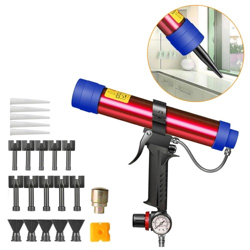Adjustable 310ml Pneumatic Air Rubber Hard Glue Sealant Caulking Gun - Picture 10 of 15
