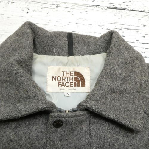 Vintage The North Face Wool Jacket Mens Small Gray Pea Coat Sport Blazer - Picture 6 of 19