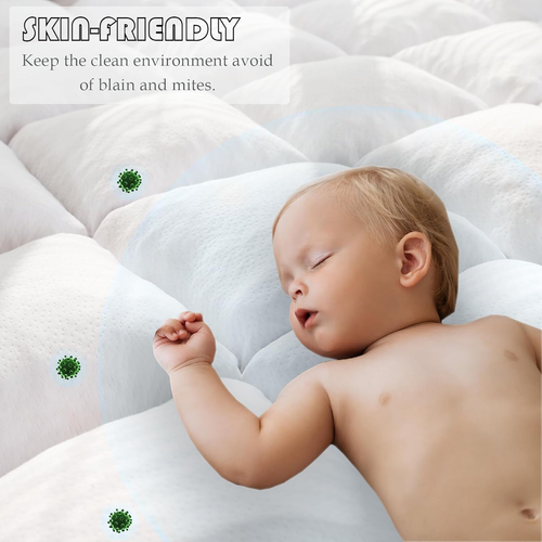 3 Inch Memory Foam Mattress Topper Queen Size Memory Foam Filled Warming Cooling - Picture 4 of 7