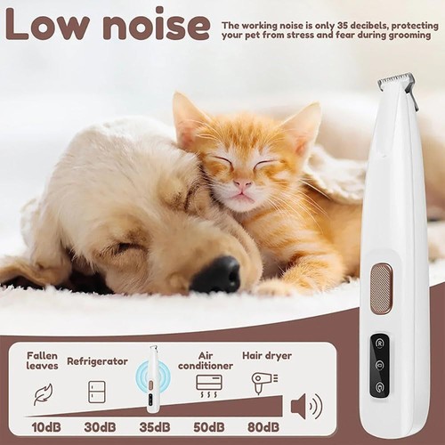Electric Pet Shaver Cat Dog Paw Trimmer Grooming Clipper Paw Shaver w/ LED Light - Picture 11 of 14