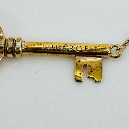 2018 LuLaRoe Schlüssel zum Erfolg Schlüssel vergoldet Sterlingsilber 925 Halskette 18"" - Bild 8 von 12