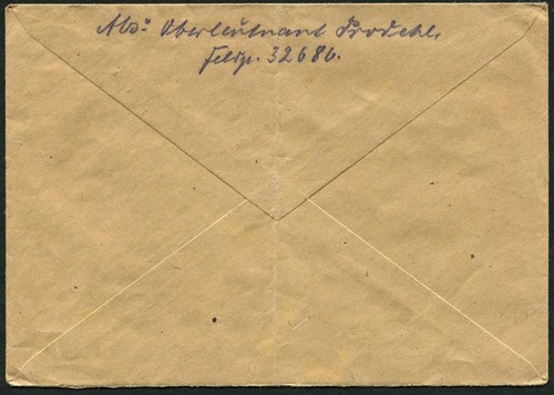 Alemania 1942 Luftpost Correo Aéreo Feldpost Cubierta #32686 División de Infantería 707 Segunda Guerra Mundial - Imagen 2 de 2