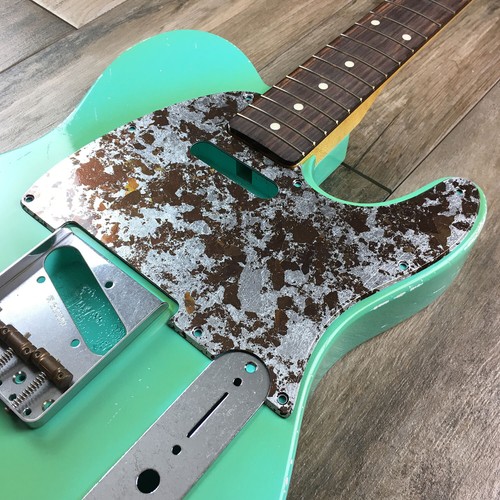 FRANCHIN Mars pickguard Impressionist METALLIC LEAF T-type guitar *MADE TO ORDER - Imagen 26 de 43