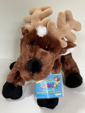 Vtg NEW! GANZ WEBKINZ REINDEER Code Tag (HM137) RETIRED PLUSH ANIMAL Toy 8"
