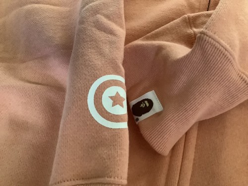 Authentic a bathing ape bape tiger full zip hoodie XL salmon pink new shark - Picture 7 of 11