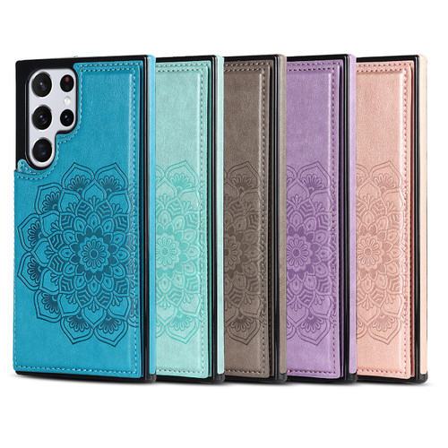 Custodia portafoglio pelle sottile porta carte Fr Samsung Galaxy S25 S24 Ultra Plus - Foto 1 di 70
