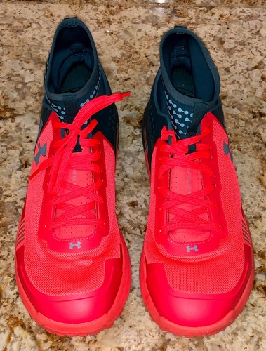 UNDER ARMOUR UA Horizon 50 Neon Coral Tourmaline Teal Hiking Shoes NEW Mens 10 - Picture 4 of 6