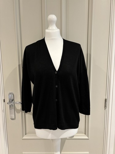 Uniqlo Women’s Black Wool Lightweight Cardigan, Size S,Defect - Picture 6 of 13