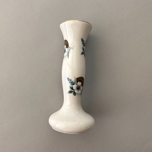 Lord Nelson Pottery Bud Vase, Made in England, Ice Blue Flowers 3730 - Picture 1 of 9